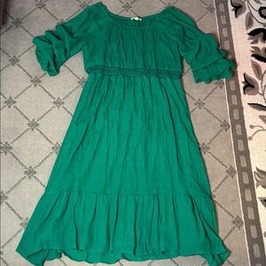 Elegant Green Casual Dress